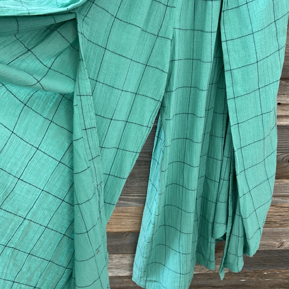 NWOT Free People Lunar Cove Wide Leg Pants in Blue Combo Size XS - Picture 5 of 12